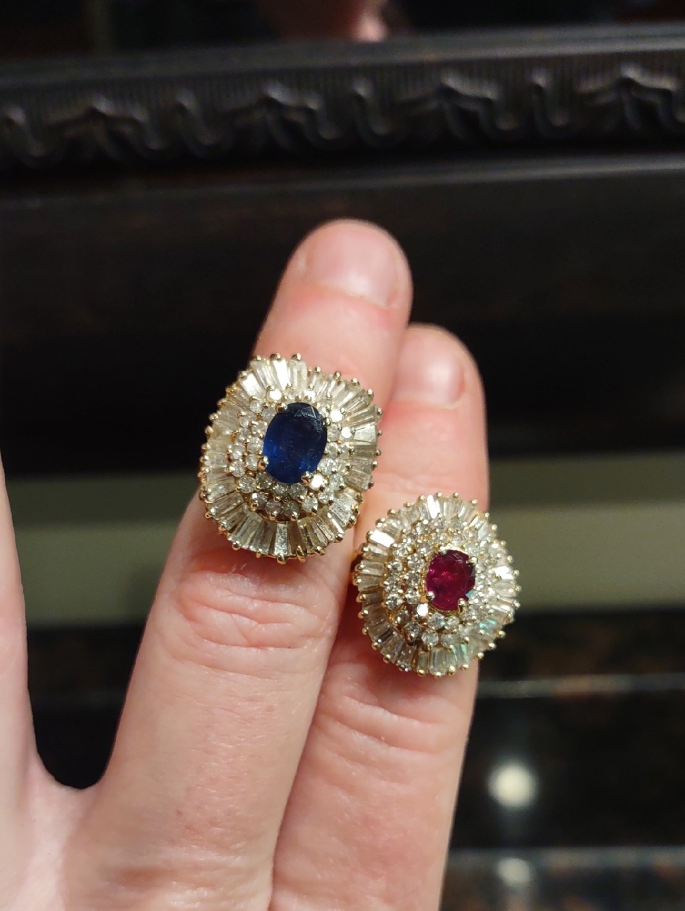 Blue Sapphire Diamond Halo Ring Levian And Ruby And Diamond Ring Natural Diamond